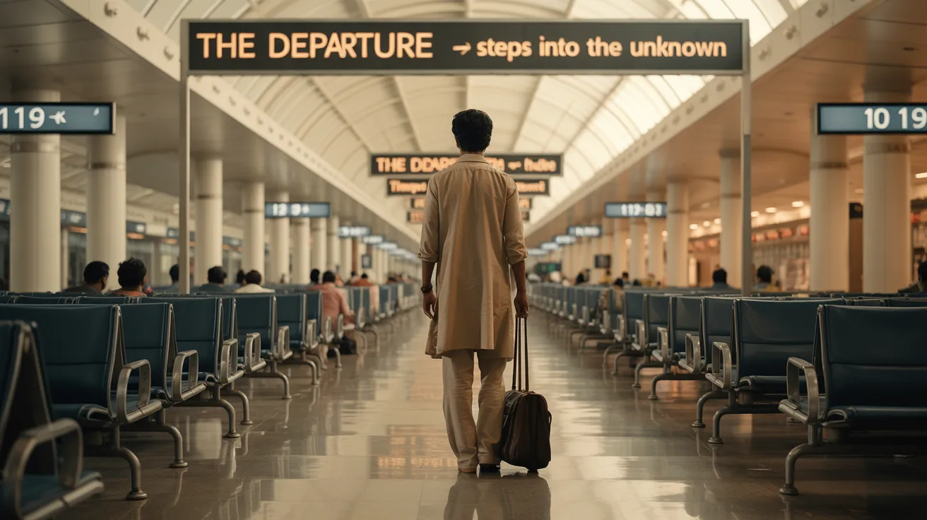 The Departure — A Young Man Steps into the Unknown