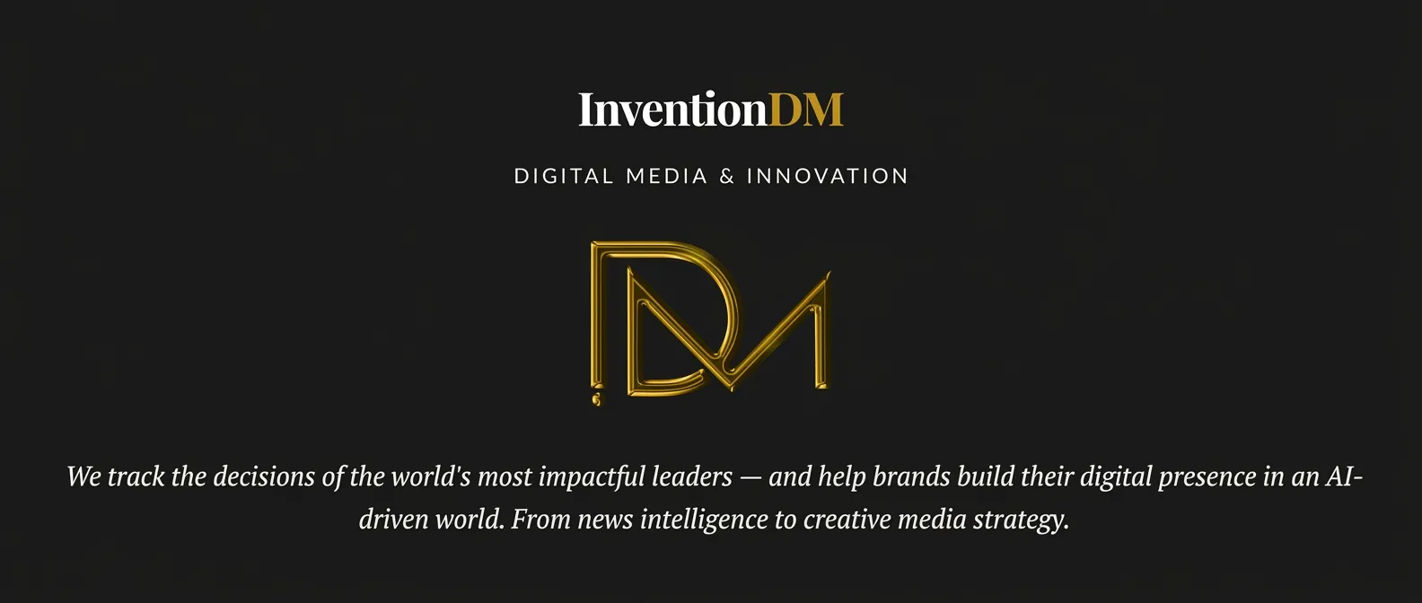 We track the decisions of the world's most impactful leaders — and help brands build their digital presence in an AI-driven world. From news intelligence to creative media strategy.