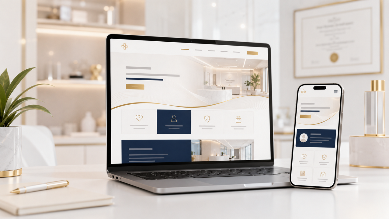 Doctors and clinics website design strategy by InventionDM