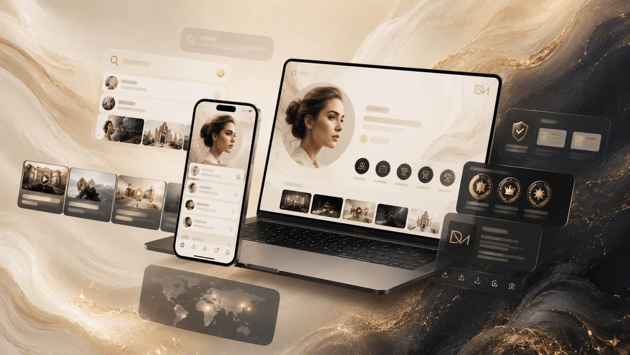 Personal brand digital presence dashboard