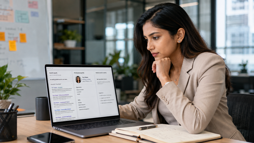 Personal branding credibility and digital visibility review