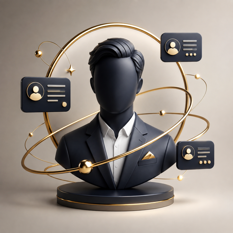 3D professional identity and personal brand visual