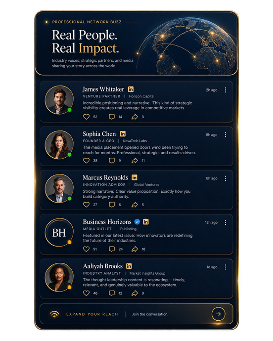 Leadership magazine design example